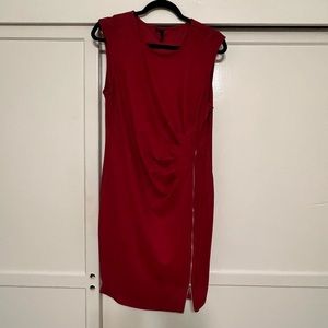 Red knee length dress